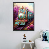 Train Diy Kits Acrylique Peintures Par Numéros Pour Adulte Enfant MJ8206