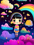 Dessin Animé Diy Kits Acrylique Peintures Par Numéros Pour Adulte Enfant MJ8262