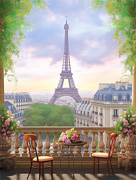 Tour Eiffel Diy Kits Peintures Par Numéros MJ8353