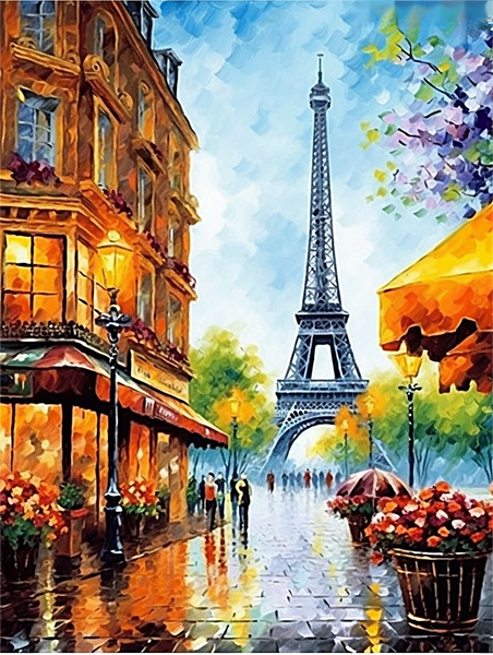 Tour Eiffel Diy Kits Peintures Par Numéros MJ8354