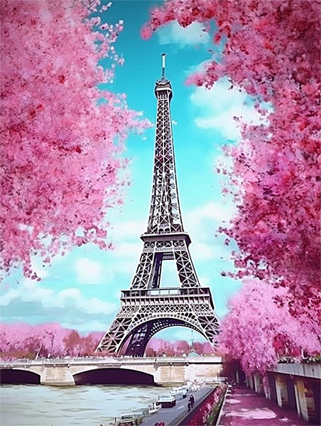 Tour Eiffel Diy Kits Peintures Par Numéros MJ8358