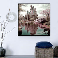 Château Diy Kits Acrylique Peintures Par Numéros Pour Adulte Enfant MJ8363