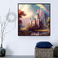 Château Diy Kits Acrylique Peintures Par Numéros Pour Adulte Enfant MJ8365