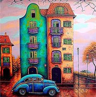 Rue Diy Kits Acrylique Peintures Par Numéros Pour Adulte Enfant MJ8555
