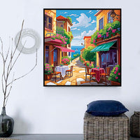 Ville Diy Kits Acrylique Peintures Par Numéros Pour Adulte Enfant MJ8610