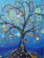 Arbre Diy Kits Peintures Par Numéros MJ8684