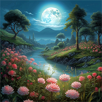 Nature Diy Kits Acrylique Peintures Par Numéros Pour Adulte Enfant MJ8774
