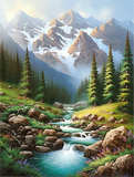 Nature Diy Kits Acrylique Peintures Par Numéros Pour Adulte Enfant MJ8838