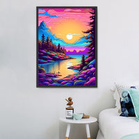 Nature Diy Kits Acrylique Peintures Par Numéros Pour Adulte Enfant MJ8852