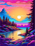 Nature Diy Kits Acrylique Peintures Par Numéros Pour Adulte Enfant MJ8852