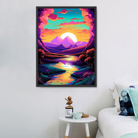 Nature Diy Kits Acrylique Peintures Par Numéros Pour Adulte Enfant MJ8858