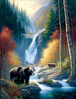 Nature Diy Kits Acrylique Peintures Par Numéros Pour Adulte Enfant MJ8862