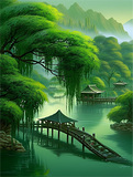 Nature Diy Kits Acrylique Peintures Par Numéros Pour Adulte Enfant MJ8895