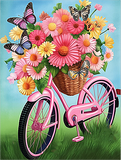 Bicyclette Diy Kits Acrylique Peintures Par Numéros Pour Adulte Enfant MJ8972