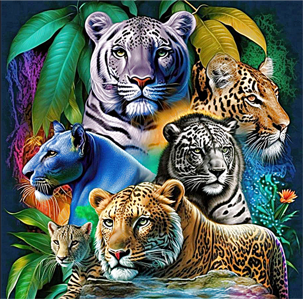 Animal Diy Kits Acrylique Peintures Par Numéros Pour Adulte Enfant MJ8979