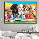 Chien Diy Kits Acrylique Peinture Par Numéros Pour Adulte Enfant MJ8999