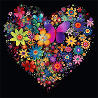 En forme de coeur Diy Kits Acrylique Peintures Par Numéros Pour Adulte Enfant MJ9993