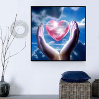 En forme de coeur Diy Kits Acrylique Peintures Par Numéros Pour Adulte Enfant MJ9995