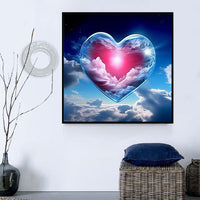 En forme de coeur Diy Kits Acrylique Peintures Par Numéros Pour Adulte Enfant MJ9996