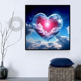 En forme de coeur Diy Kits Acrylique Peintures Par Numéros Pour Adulte Enfant MJ9996