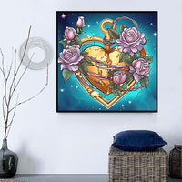 En forme de coeur Diy Kits Acrylique Peintures Par Numéros Pour Adulte Enfant MJ9997