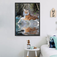 Tigre Diy Kits Acrylique Peintures Par Numéros Pour Adulte Enfant DS35799818