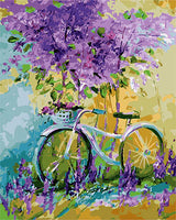 Bicyclette Diy Kits Acrylique Peintures Par Numéros Pour Adulte Enfant GX22099