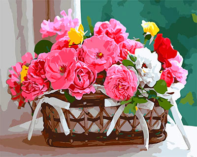 Fleur Diy Kits Acrylique Peinture Par Numéros Pour Adulte Enfant GX22247