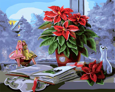 Fleur Diy Kits Acrylique Peinture Par Numéros Pour Adulte Enfant GX22344