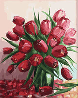 Fleur Diy Kits Acrylique Peinture Par Numéros Pour Adulte Enfant GX22593