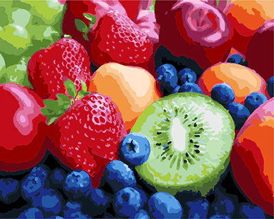Fruit Diy Kits Acrylique Peintures Par Numéros Pour Adulte Enfant GX25635