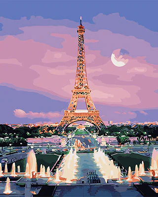Tour Eiffel Diy Kits Acrylique Peintures Par Numéros Pour Adulte Enfant GX29484
