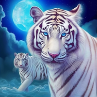 Tigre Diy Kits Acrylique Peintures Par Numéros Pour Adulte Enfant MJ1185