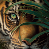 Tigre Diy Kits Acrylique Peintures Par Numéros Pour Adulte Enfant MJ1188