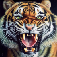 Tigre Diy Kits Acrylique Peintures Par Numéros Pour Adulte Enfant MJ1189