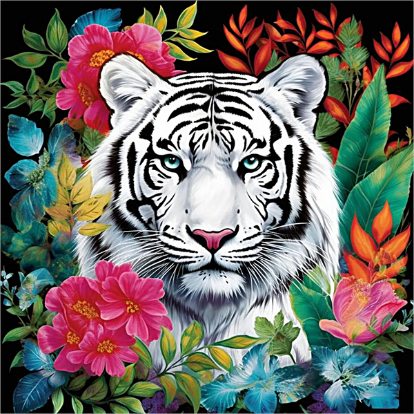 Tigre Diy Kits Acrylique Peintures Par Numéros Pour Adulte Enfant MJ1198