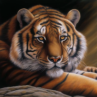 Tigre Diy Kits Acrylique Peintures Par Numéros Pour Adulte Enfant MJ1204