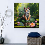 Tigre Diy Kits Acrylique Peintures Par Numéros Pour Adulte Enfant MJ1205
