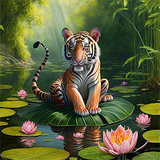 Tigre Diy Kits Acrylique Peintures Par Numéros Pour Adulte Enfant MJ1205
