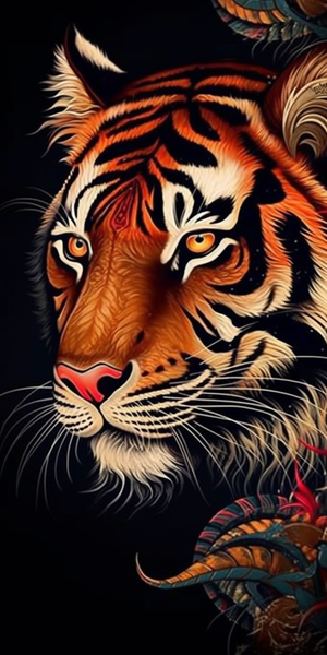 Tigre Diy Kits Acrylique Peintures Par Numéros Pour Adulte Enfant MJ1211