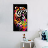 Tigre Diy Kits Acrylique Peintures Par Numéros Pour Adulte Enfant MJ1212