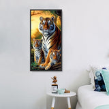 Tigre Diy Kits Acrylique Peintures Par Numéros Pour Adulte Enfant MJ1217