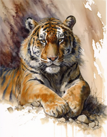 Tigre Diy Kits Acrylique Peintures Par Numéros Pour Adulte Enfant MJ1229