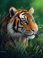 Tigre Diy Kits Acrylique Peintures Par Numéros Pour Adulte Enfant MJ1237