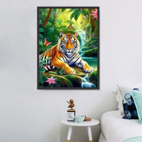 Tigre Diy Kits Acrylique Peintures Par Numéros Pour Adulte Enfant MJ1241