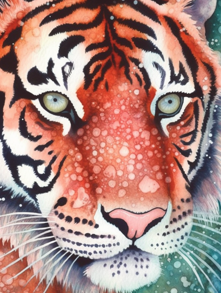 Tigre Diy Kits Acrylique Peintures Par Numéros Pour Adulte Enfant MJ1244