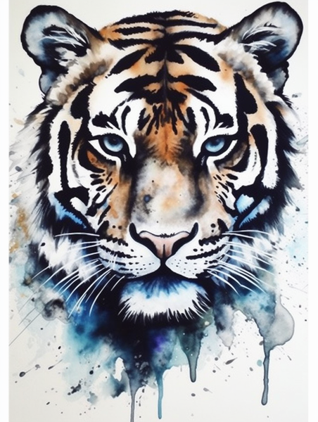 Tigre Diy Kits Acrylique Peintures Par Numéros Pour Adulte Enfant MJ1245