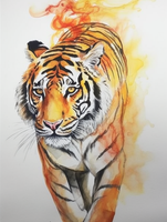 Tigre Diy Kits Acrylique Peintures Par Numéros Pour Adulte Enfant MJ1246