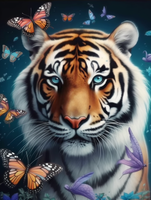 Tigre Diy Kits Acrylique Peintures Par Numéros Pour Adulte Enfant MJ1249