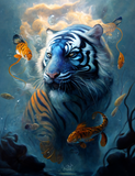 Tigre Diy Kits Acrylique Peintures Par Numéros Pour Adulte Enfant MJ1250